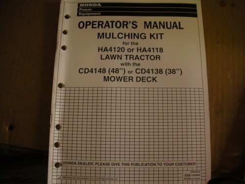 Honda mulching kit illustrated - honda,