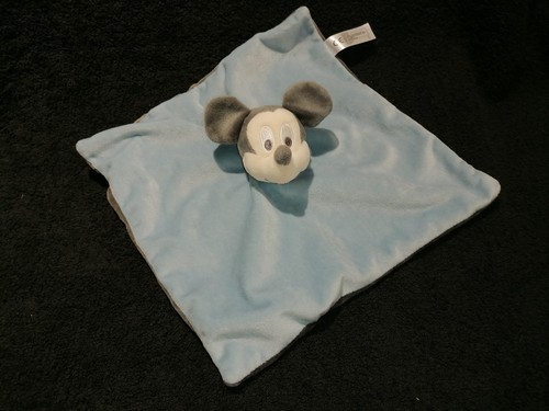 Doudou plat mickey noir - plat,