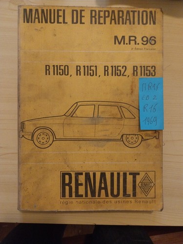 Renault 16 manuel - renault,