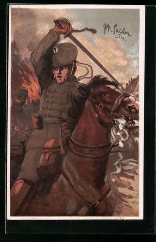 Carte postale artiste soldat - carte, d'artiste