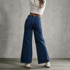 Kickers UK Classic Denim Baggy Indigo Blue Jeans Pants Women’s Size 34