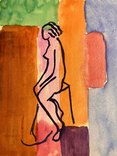 Raymond Trameau 1897-1985 - Nu féminin - vente d'atelier - Gouache #2