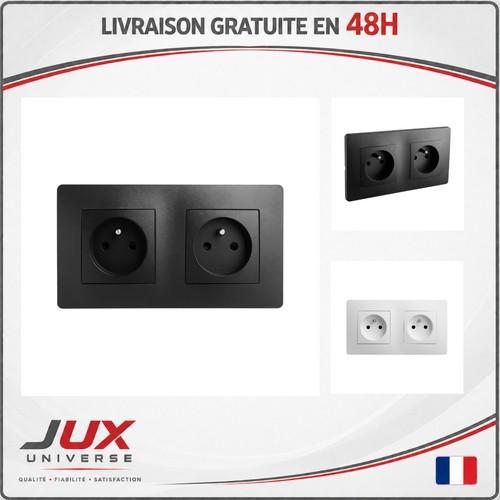 Prise électrique double - prise, 2p+t