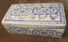 Porcelain Compartmented Rectangular Box - China - Blue and White - 20th Century