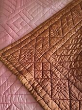 Antique hand stitched blanket bed cover ann 30 217x237cm Old quilted blanket