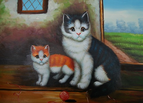 Tableau peinture huile - peinture, sur