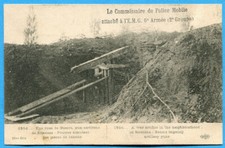 Old postcard: A war ruse around Soissons - beams simulating coins