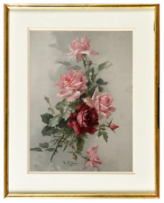 CHROMOLITHOGRAPH CIRCA 1900 BOUQUET OF FLOWERS (61)