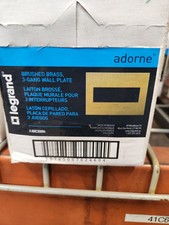 4 Pack Legrand Adorne Brushed Brass 3 Gang Wall Plate New