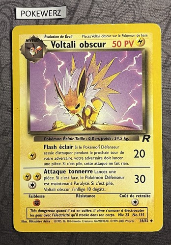 Carte pokémon voltali obscur - voltali,