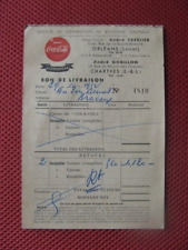 ++"1240"   VIEILLE FACTURE  ANDRE PRESLIER A ORLEANS DISTRIBUTEUR COCA COLA 1952
