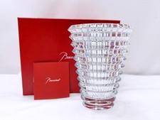 Eye Vase Flower Crystal Baccarat  About 15cm with Original Box