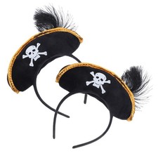  2 Pcs Accessoires De Costume Pirate Chapeau Adulte Fête D'Halloween