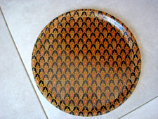 plateau vintage rond en