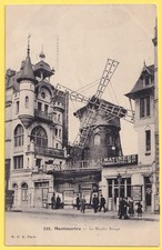 Old postcard France 75 - Paris Montmartre Le MOULIN ROUGE Mill Red Cabaret
