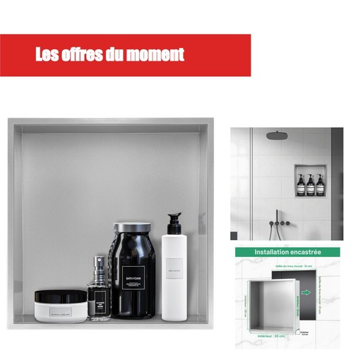 Niche murale douche acier - de,