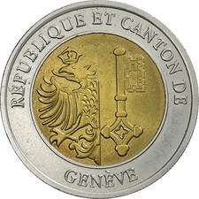 [#1506660] Canton of Geneva, 1 Sablier, Le Passage à l'An 2000, 2000, Bi-Metal, 