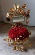 Garniture de Globe de Mariée à 3 Miroirs, Oiseau tenant une couronne au bec