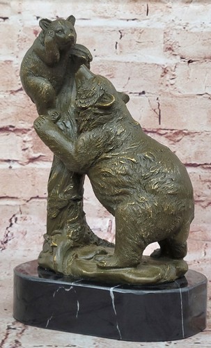 Signed bronze sculpture statue - bronze,