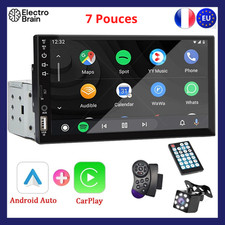 Autoradio CarPlay 1 DIN  Android Auto Écran Tactile HD  Bluetooth + Camera