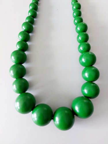 Collier bois grosse - en, perle