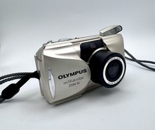 Olympus Stylus Epic Zoom 80 35mm Point & Shoot Film Camera Silver W/ New Battery