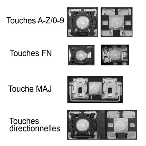 Touche clavier pour - de,