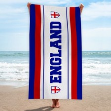 Angleterre Euro's Plage Serviette Rétro Football Vacances Banc Solaire