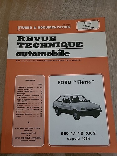 Revue technique ford fiesta - revue,