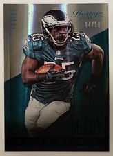 2014 Prestige LeSean McCoy Extra Points Black Refractor SSP #/10 Eagles Rare HOF