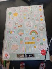 2X EMBOSSED STICKERS  FOR SCRAPBOOKING 29x20 CM (Z386)