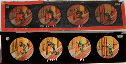 Ancienne plaque verre lanterne