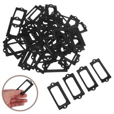  Lot de 50 porte-étiquettes en fer pour tiroirs, bibliothèques, classeurs,