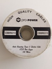 Câble audio blindé individuel noir 100 m – Câble guitare / micro mono / stéréo