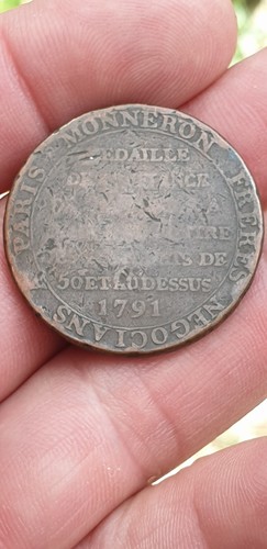 Antique monneron coin sols - coin, a