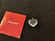 Baccarat Crystal Clear Heart Pendant Necklace