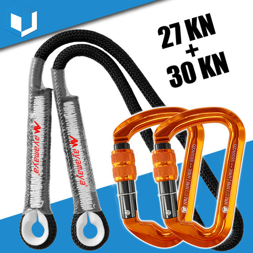 Climbing carabiner screwgate - climbing,