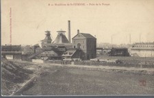 Old postcard - Loire - coal mines of Saint Etienne - pump well