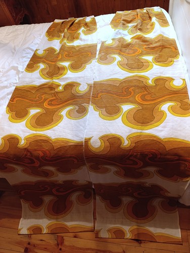 Paire rideaux tissu vintage - de,