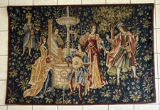 Tapisserie Aubusson En Laine Et Lin Imprimée À La Main  Aubusson 120x180 Cm