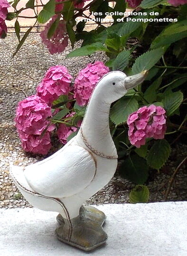 Oie blanche statuette - blanche,