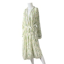 Katie Kime Robe Tennis Racket Print Lightweight White Green Size Small / Medium