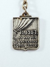 KEYCHAIN - BARBEL - curtains, decorations - PARIS 1960s - vintage metal