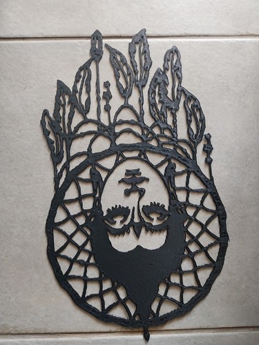Décoration murale noir visage