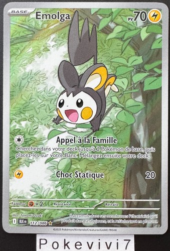 Carte pokemon emolga 112 - carte, 112/086