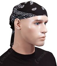 100% COTON NOIR BANDANA PIRATE
