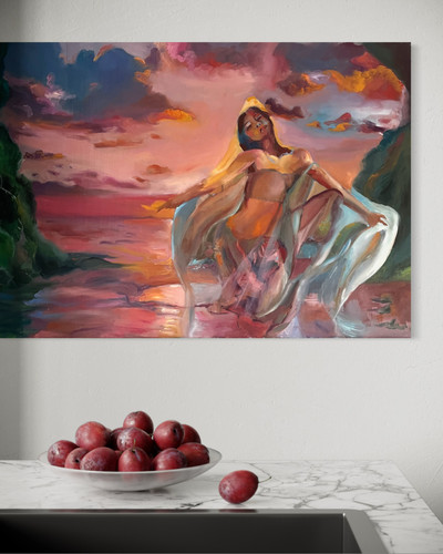 Tableau huile sur - , toile