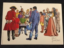 Ex-Libris Signé par Marc Bourgne 14,5x21cm / Barbe Rouge / Michel Vaillant / …