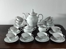 Ancien service à café complet 27 pièces porcelaine WALBRZYCH Pologne