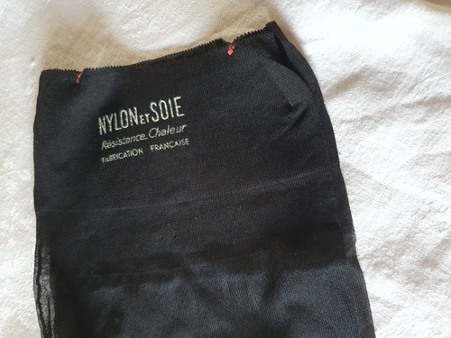 Bas couture noir - , ""nylon